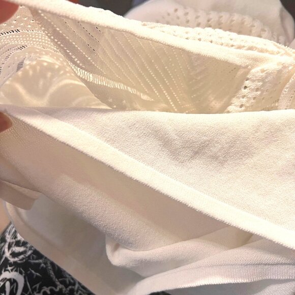 Cache Women's White Sheer Open Weave Deep V Neck Long Sleeve Fitted Sweater-XSM - Picture 10 of 16